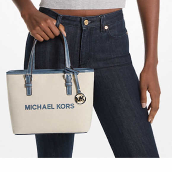 Jet Set Travel Extra-Small Canvas Top-Zip Tote Bag - Picture 12 of 12